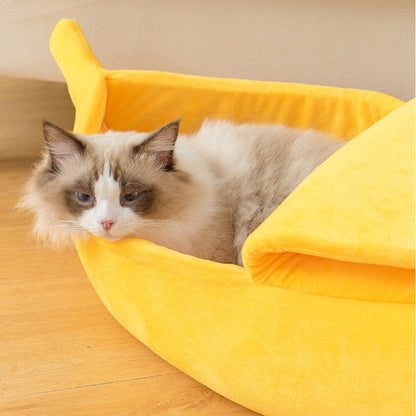 Funny Banana Dog/Cat Bed House